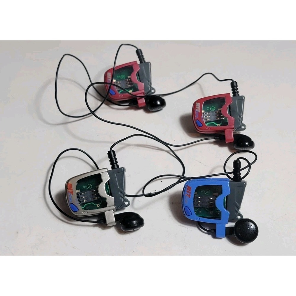 Vtg (4) 2000 Tiger Electronics HitClips Micro Music Players *Parts Or Repair*
